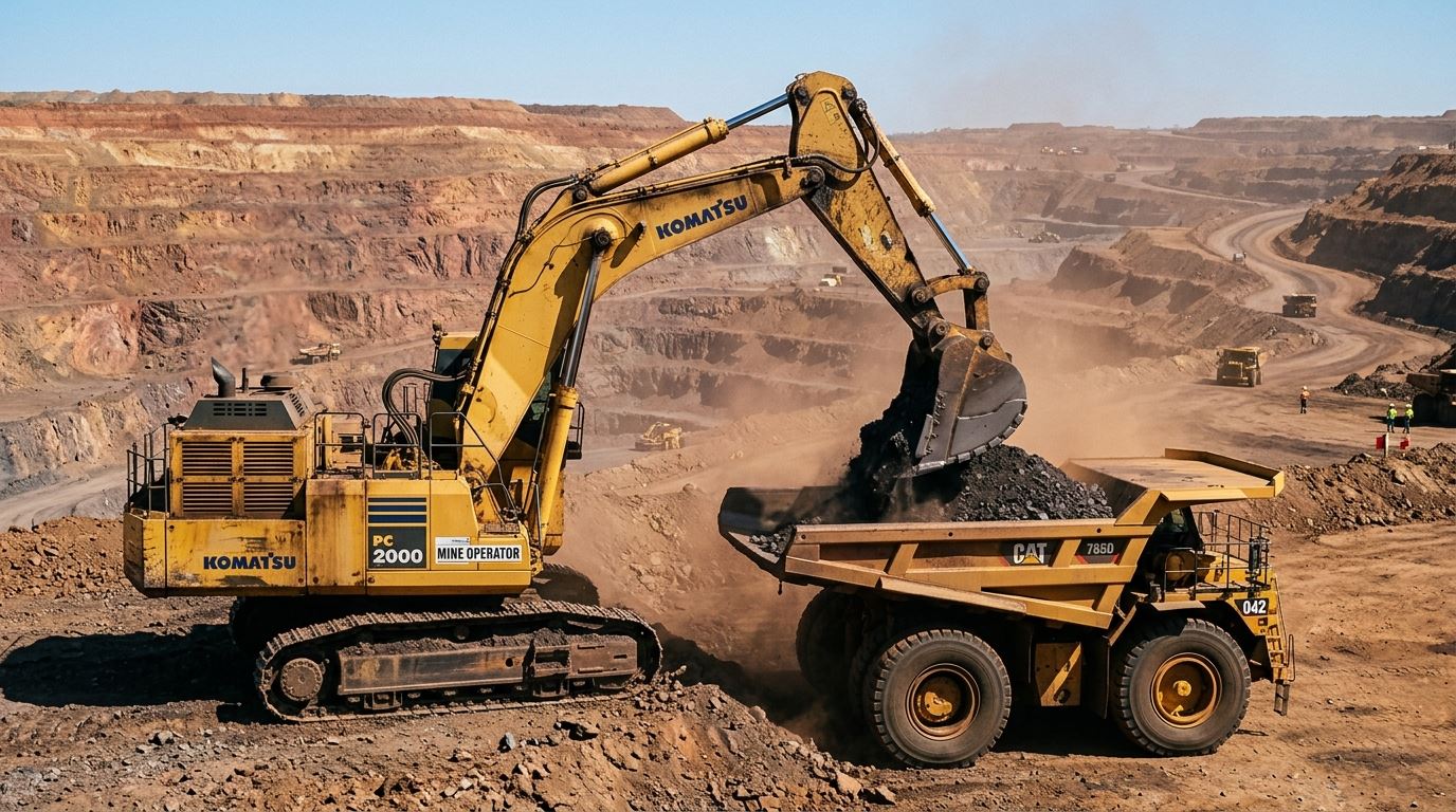 Heavy Mining Excavation and Ore Extraction