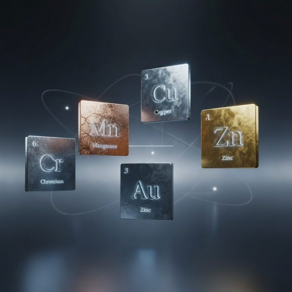 Commodities: Cr, Mn, Cu, Zn, Au